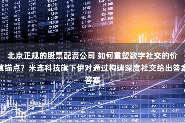 北京正规的股票配资公司 如何重塑数字社交的价值锚点？米连科技旗下伊对通过构建深度社交给出答案