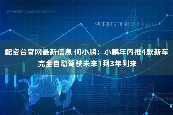 配资台官网最新信息 何小鹏：小鹏年内推4款新车 完全自动驾驶未来1到3年到来